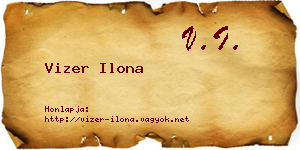 Vizer Ilona névjegykártya